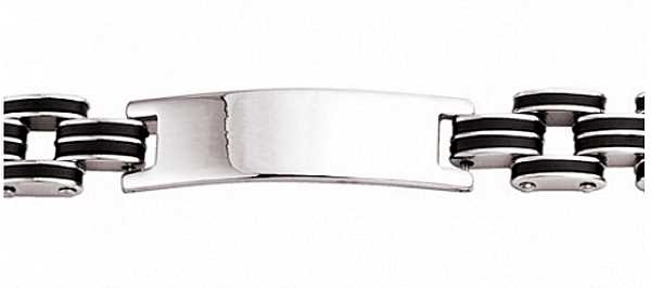 Armband Edelstahl ID Gravurplatte Kette 21cm