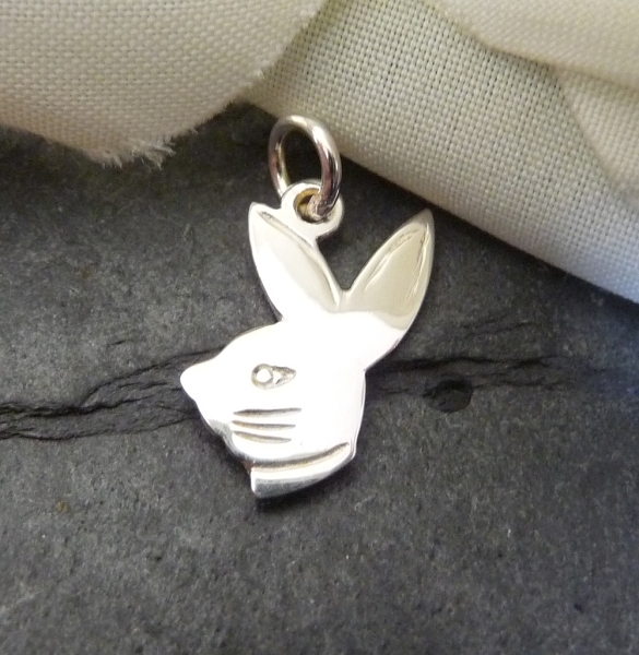 Anhänger Hasenkopf bunny Silber 925