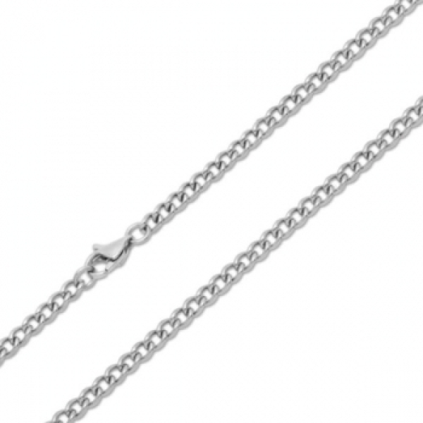 Kette Collier Edelstahl Rundpanzer 2,4mm 55cm