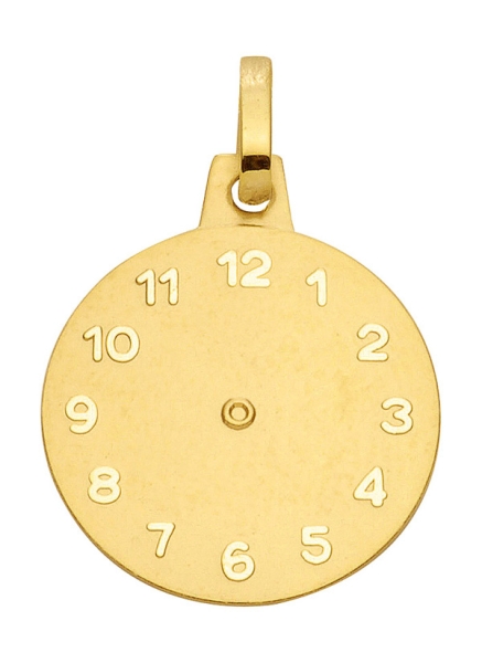 Anhänger Taufanhänger 14mm Uhr 8Kt 333 GOLD