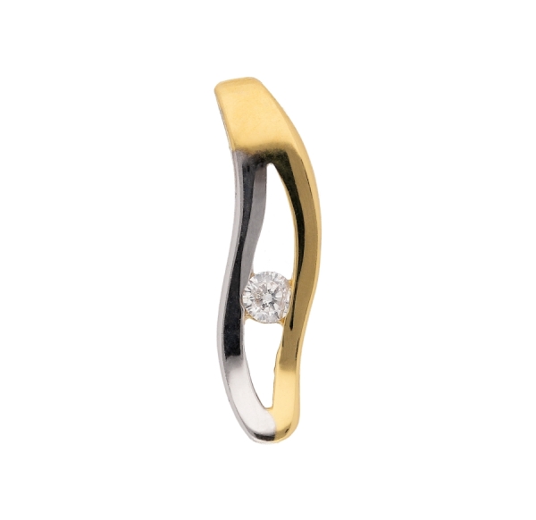 Anhänger 18mm Zirkonia 8Kt 333 GOLD