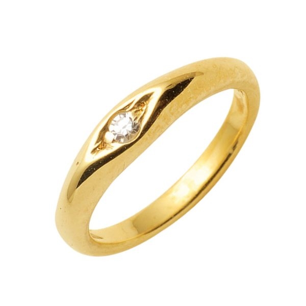 Anhänger Taufring mit Diamant 14Kt 585 GOLD