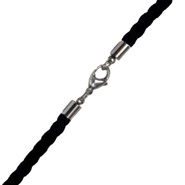 Collier Baumwollkordel 6 mm mit Karabiner Edelstahl