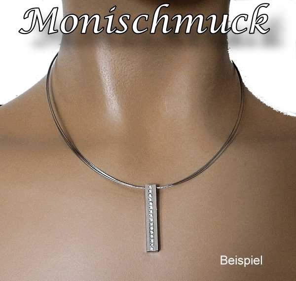 Exklusives Edelstahl Collier 3-30 reihig mit Bajonettverschluss