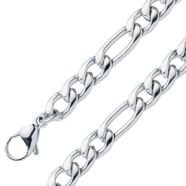 Kette Collier Edelstahl Figaro 7,3mm 60cm