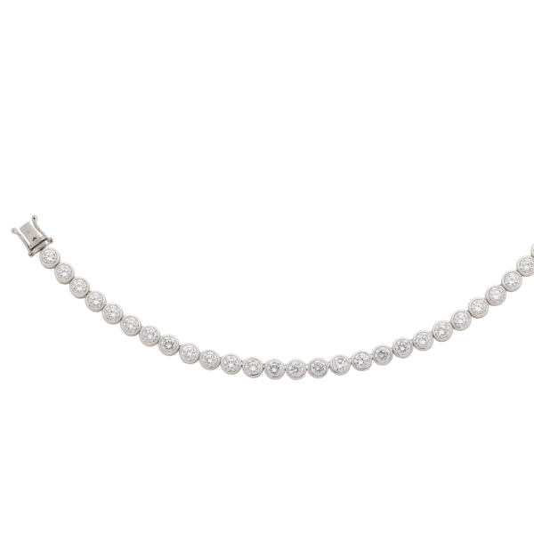 Collier mit Zirkonia 5,3mm 925 Silber 45cm