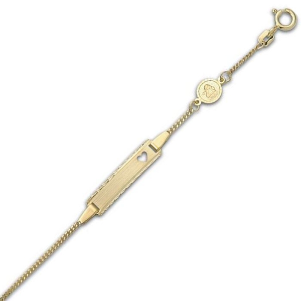 Schildarmband ID Flachpanzer 1,4mm Amor 8Kt GOLD 14cm