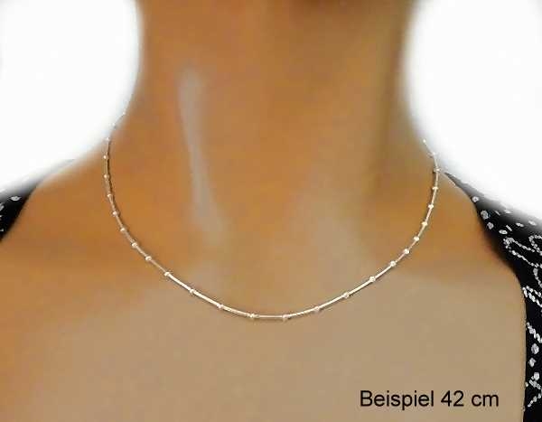 Collier, Schlange mit Ringe, Silber 925, 50cm