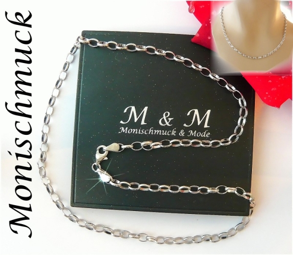 Silberkette Collier 4mm 925 Silber 44cm