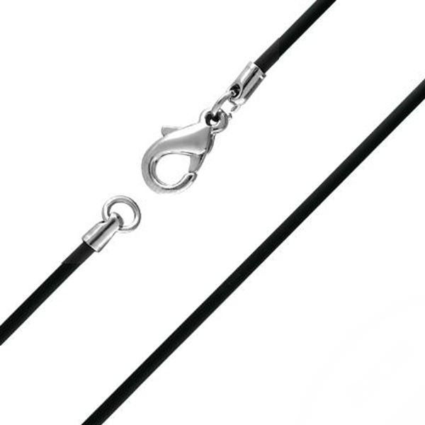 Kautschukbänder 1,2 und 4 mm schwarz oder transparent mit Karabiner Edelstahl