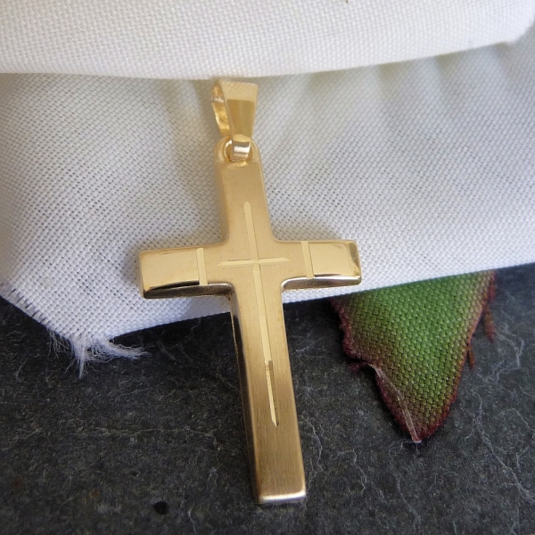 Anhänger Kreuz 13x18mm 14Kt 585 GOLD