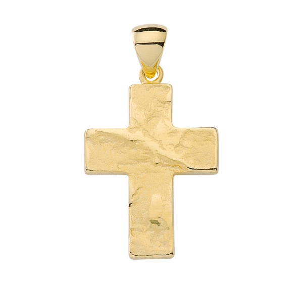 Anhänger Kreuz gehämmert 15x21mm 8Kt 333 GOLD