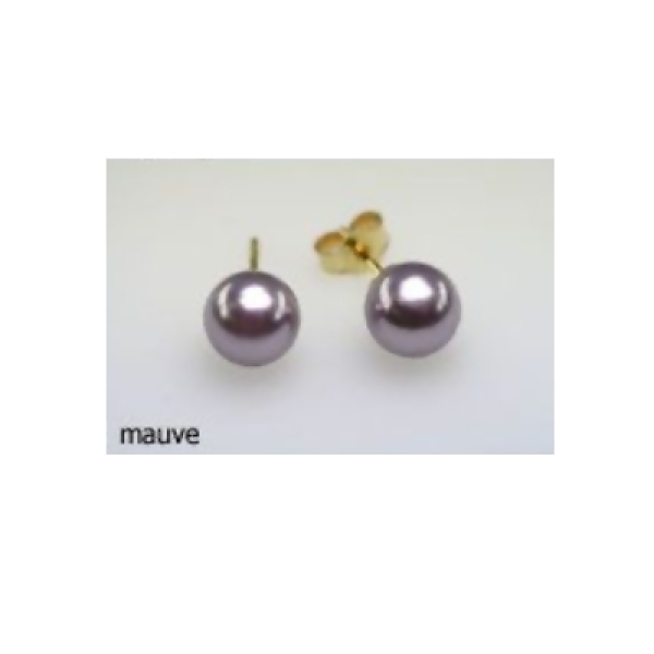 Ohrstecker vergoldet LeBIJOU mit Perle 8mm mauve