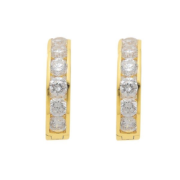 Creole Klappscharnier Zirkonia Ø15,7mm 8Kt 333 GOLD