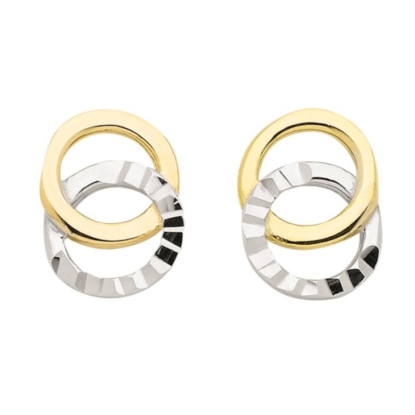 Ohrstecker bicolor 8Kt 333 GOLD