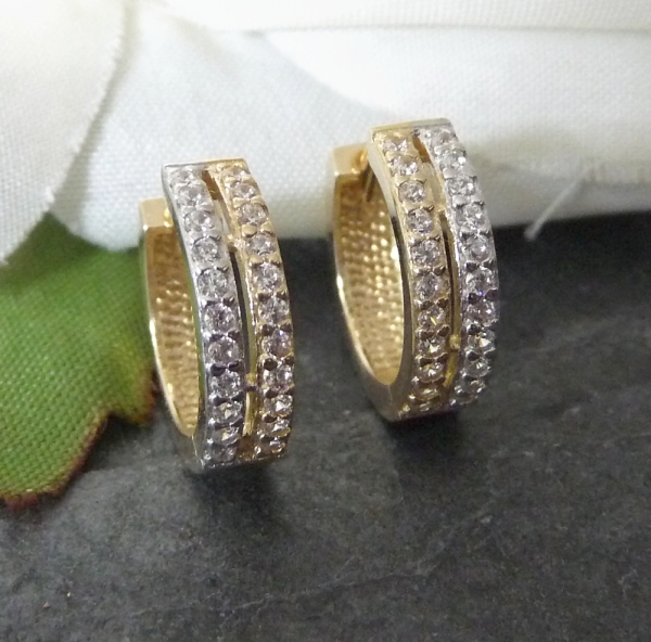 Creole Ø13mm Zirkonia 8Kt 333 GOLD