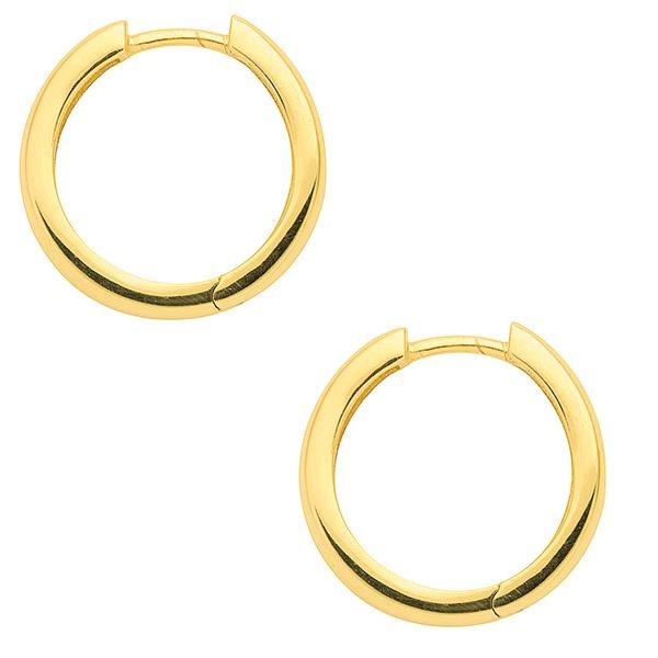 Creole Klappscharnier gewölbt Ø17mm 14Kt 585 GOLD