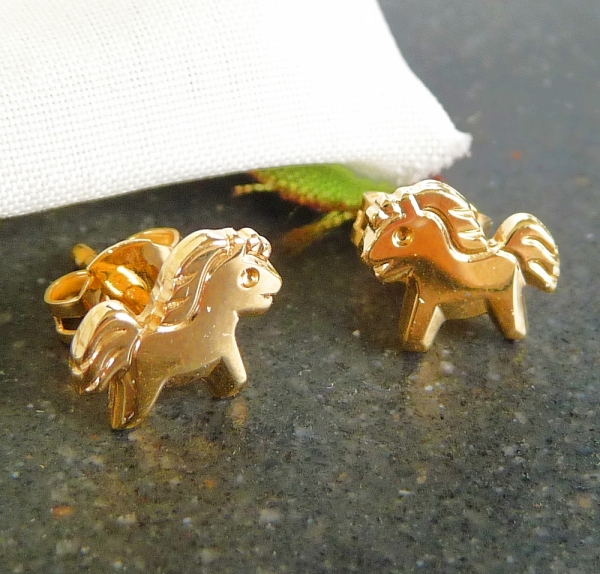 Ohrstecker Pferd Pony 8Kt 333 GOLD