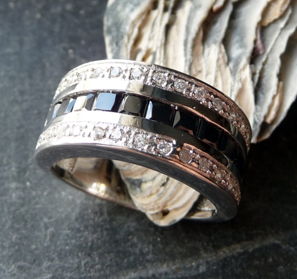 Design Ring 925 Sterling Silber mit Zirkonia