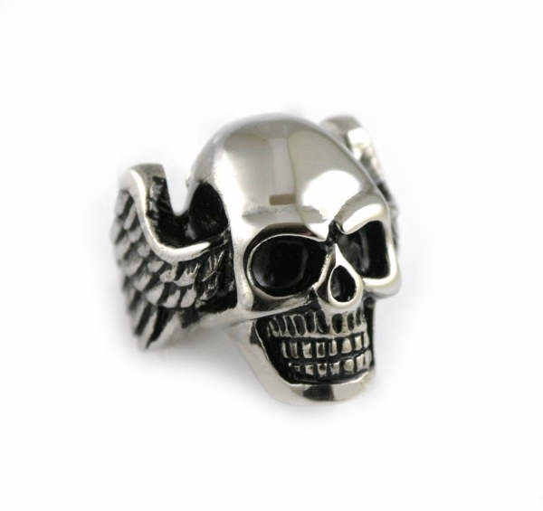 Ring Edelstahl Totenkopf Gr. 64