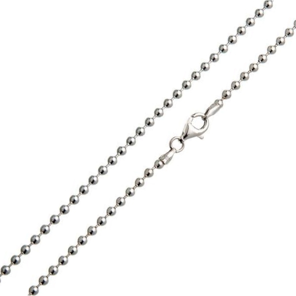 Collier Kugel Kette 1,5mm Silber 925, vergoldet oder rose vergoldet 45cm