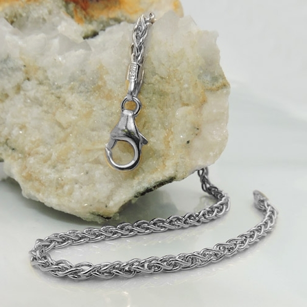 Collier Zopfkette 2,1mm 925 Silber 42cm