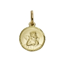 Anhänger Medaille Amor Engel rund 10mm 333 GOLD