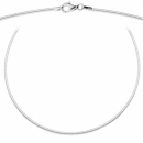 Collier Omegareif 1mm Karabiner 925 Silber 42cm